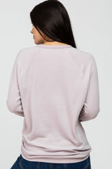 Lavender Brushed Long Sleeve Raglan Top