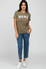 Olive Mama Short Sleeve Top