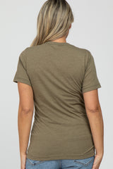 Olive Mama Short Sleeve Maternity Top