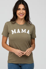 Olive Mama Short Sleeve Top