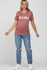 Mauve Mama Short Sleeve Maternity Top