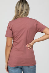 Mauve Mama Short Sleeve Maternity Top