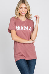 Mauve Mama Short Sleeve Top