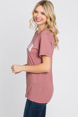 Mauve Mama Short Sleeve Top