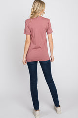 Mauve Mama Short Sleeve Top