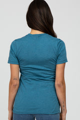 Teal Mama Short Sleeve Top