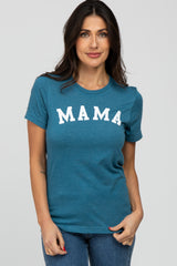 Teal Mama Short Sleeve Top