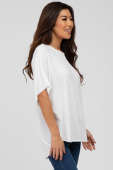 Ivory Dolman Sleeve Terry Top