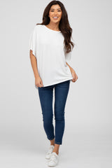 Ivory Dolman Sleeve Terry Top