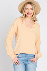 Yellow Soft Knit Long Sleeve Top