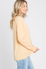 Yellow Soft Knit Long Sleeve Top