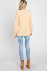 Yellow Soft Knit Long Sleeve Top