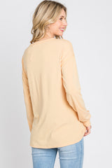 Yellow Soft Knit Long Sleeve Top