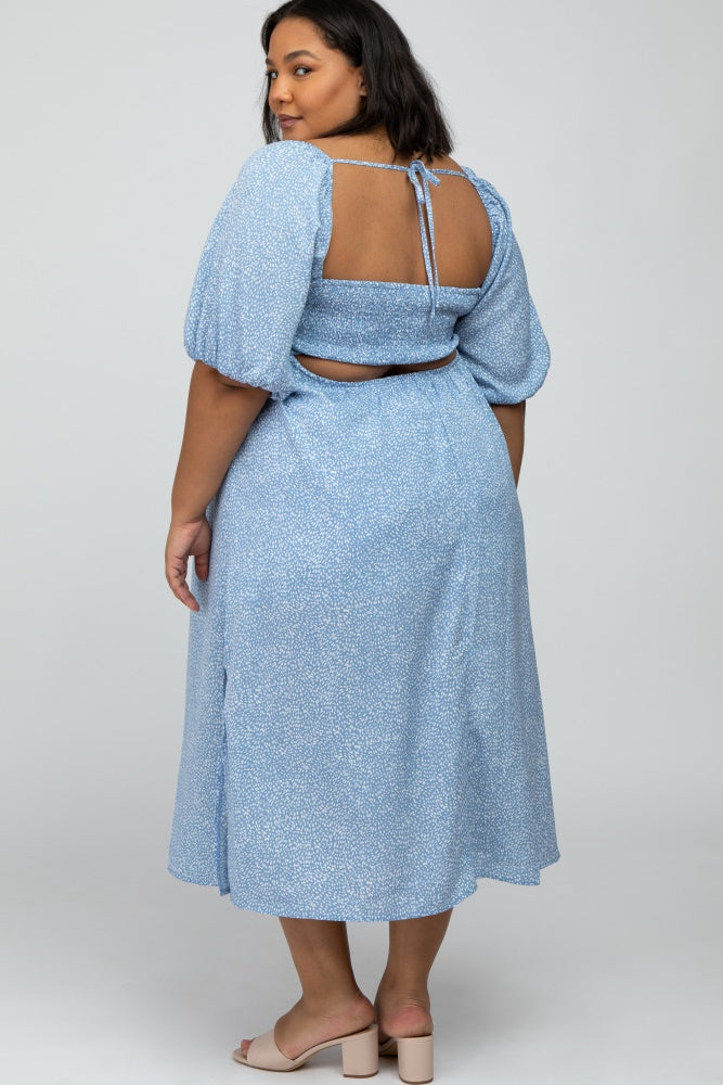 Dropship Plus Size Denim Print Off Shoulder Midi Dress; Women's Plus Casual  Slight Stretch Loose Fit Midi Dress to Sell Online at a Lower Price | Doba
