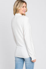 Ivory Draped Wrap Nursing Top