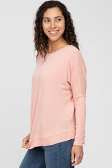 Peach Lightweight Terry Sweater