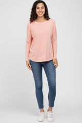 Peach Lightweight Terry Sweater