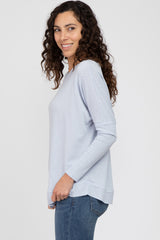 Light Blue Lightweight Terry Sweater