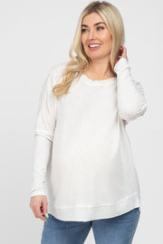 Ivory Lightweight Terry Maternity Sweater