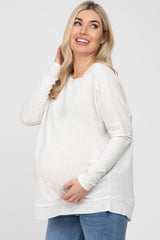 Ivory Lightweight Terry Maternity Sweater