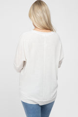 Ivory Lightweight Terry Maternity Sweater