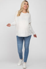 Ivory Lightweight Terry Maternity Sweater