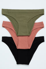 Multi-Color Ribbed Seamless Maternity Underwear Set