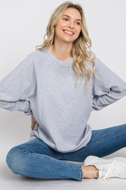 Heather Grey Long Sleeve Top