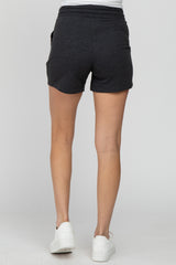 Charcoal French Terry Maternity Sweat Shorts