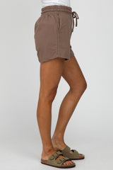 Mocha French Terry Sweat Shorts