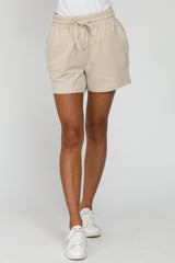 Beige French Terry Sweat Shorts