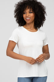 Ivory Basic Short Sleeve Top