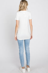 White Basic Short Sleeve Top