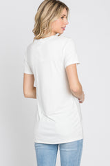 White Basic Short Sleeve Top