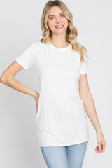 White Basic Short Sleeve Top