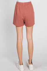 Rust Drawstring Shorts