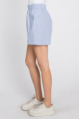 Light Blue Striped Shorts