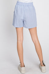 Light Blue Striped Shorts