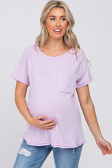 Lavender Maternity Pocket Tee