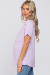 Lavender Maternity Pocket Tee