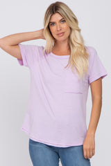 Lavender Maternity Pocket Tee