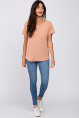 Peach Pocket Tee