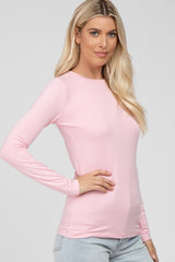 Light Pink Long Sleeve Basic Top