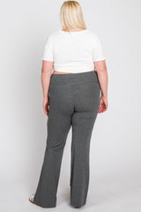 Charcoal Layered V-Front Plus Leggings