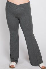 Charcoal Layered V-Front Plus Leggings