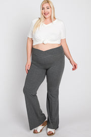 Charcoal Layered V-Front Plus Leggings