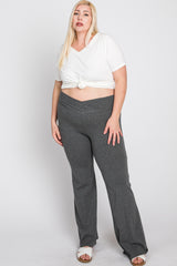 Charcoal Layered V-Front Plus Leggings