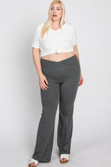 Charcoal Layered V-Front Plus Leggings