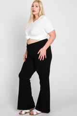 Black Layered V-Front Plus Leggings