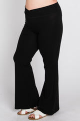 Black Layered V-Front Plus Leggings